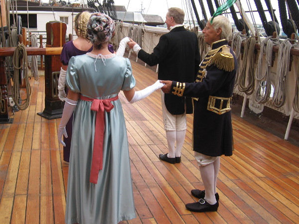 Dignified dancing on the beautiful new main deck of the Star of India.