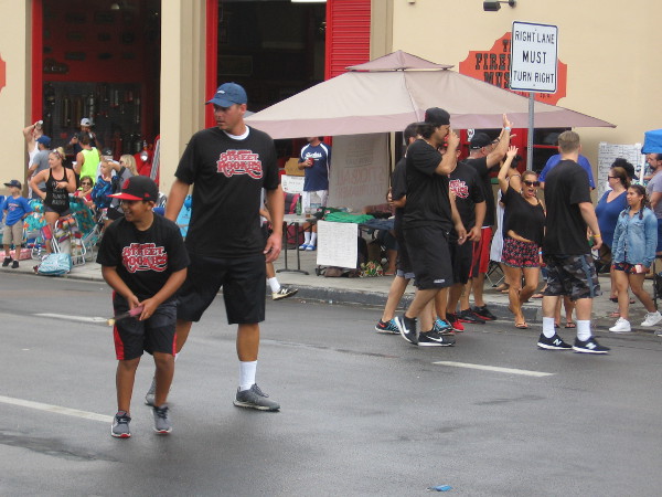 Playing hard, with a smile. Good times, good people.