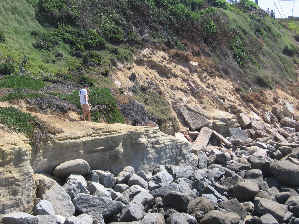 In places the rocky and slippery sand footing is a bit difficult to navigate, even on the trail. Wear good shoes.