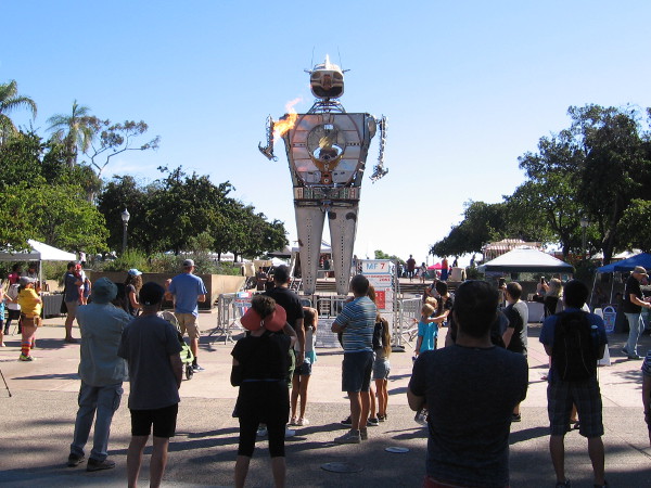 2017 Maker Faire San Diego features lots of very cool robots, including 28 foot tall Robot Resurrection.