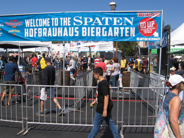 A massive Spaten Hofbrauhaus Biergarten!