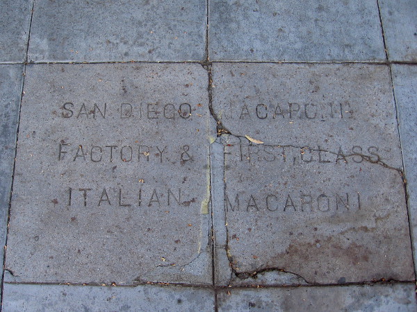 Words in the story of Little Italy. Words that appear in untold human stories. Factory and first class Italian macaroni.