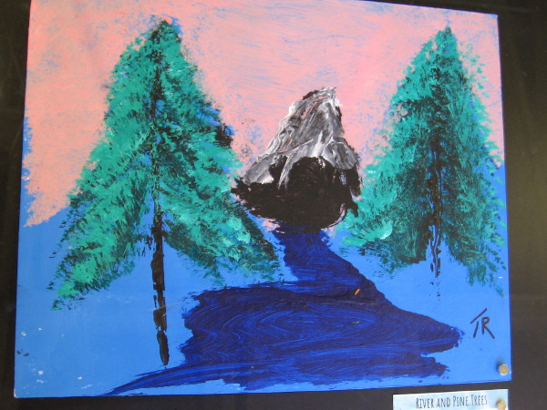 River And Pine Trees, by Timothy R.