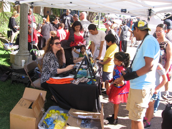 The San Diego Public Library was at the annual event promoting reading. Something a bit spooky might be perfect today.