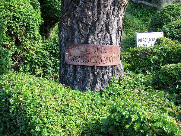 It appears that Edna Scissorhands is kept quite busy.