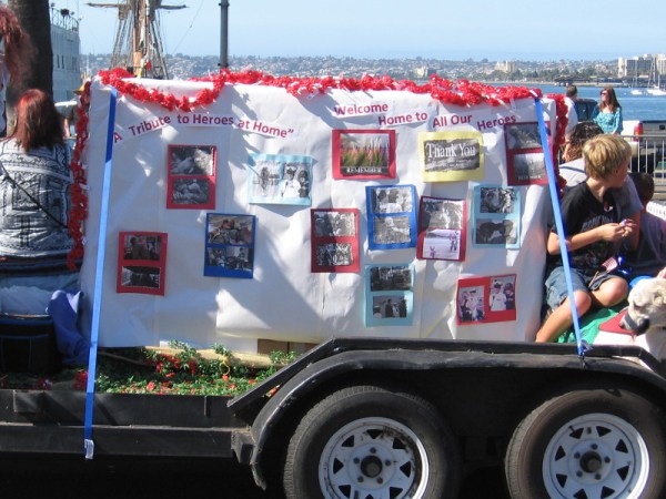 A simple heartfelt message. Welcome home to all our heroes.