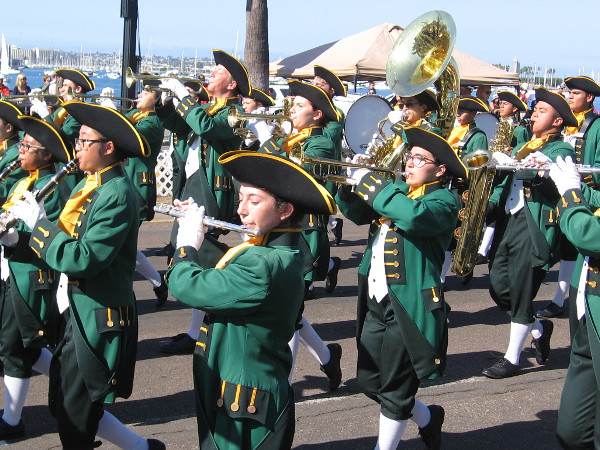 The Patrick Henry High School marching band wows the crowd.