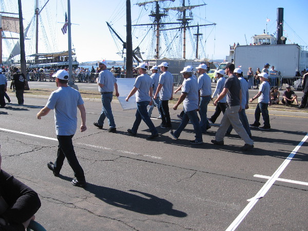 Heroes who've been assisted by the Veterans Village San Diego march past. Thank you for your service! Know that you are appreciated by many!
