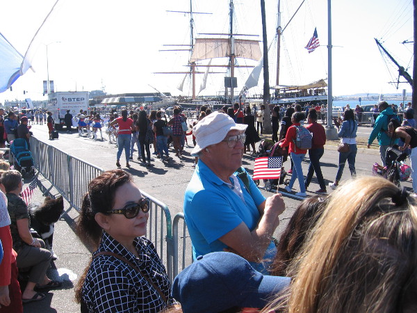 Smiles up and down the parade route.