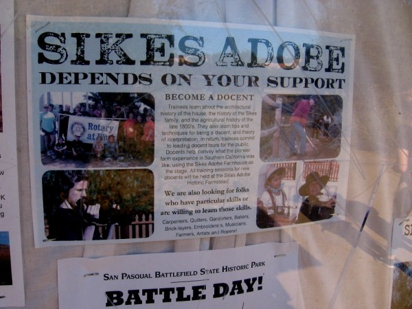 Sikes Adobe depends on your support. Become a docent or volunteer!