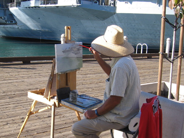 Reflected light is all we see. A dream of light flows from the hand of painter Paul Strahm.