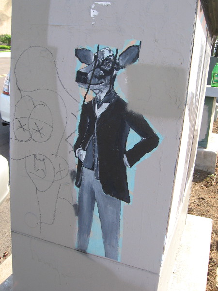 Another elegantly dressed animal--a cow! Plus a bonus funny face.