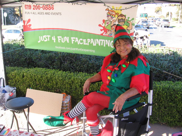 This elf probably thought I was a silly human, who asked her to smile for my camera!