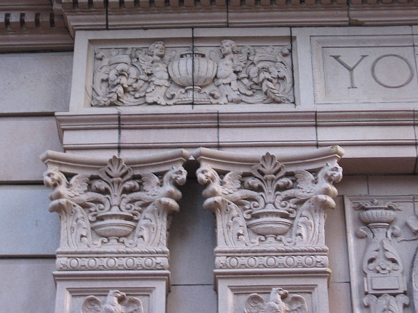 Some beautiful sculptural work around the front entrance.