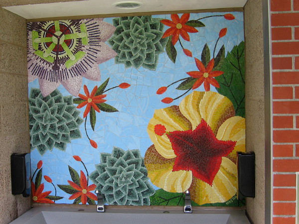 Mosaic of Flowers: Hibiscus by Kirstin Green. City of Coronado Public Art Collection installed 2017.