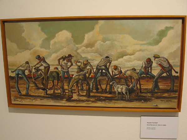 Sandlot Football. Ernie Barnes, acrylic on canvas.