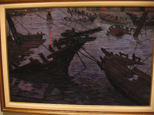 Ship Graveyard, oil on canvas, 1930. Benito Quinquela Martin, Argentinian, 1890-1977.