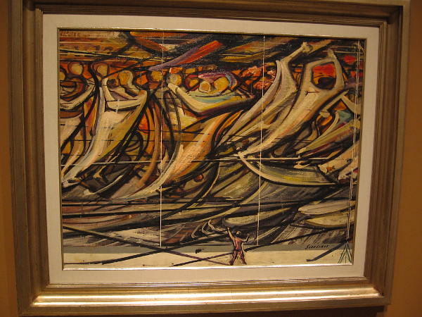 Study for The March of Humanity, oil on recovered plywood, ca. 1968-69. David Alfaro Siqueiros, Mexican, 1896-1974.