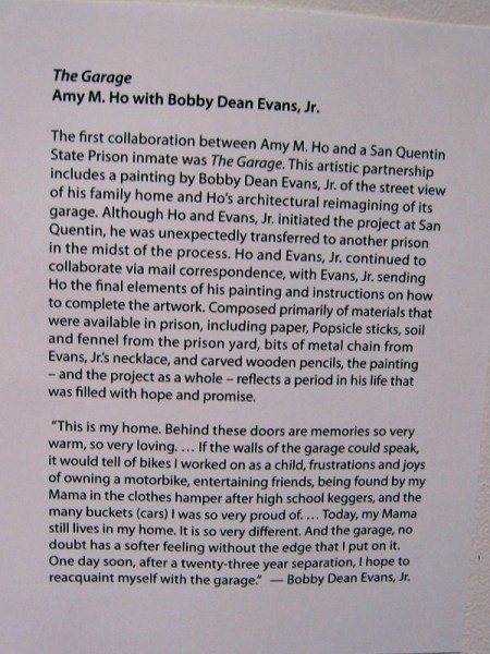 The Garage, a collaboration with inmate Bobby Dean Evans, Jr., contains warm memories from a playful childhood.