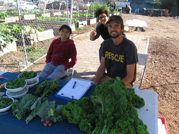 Refugee high school students grow and sell vegetables in North Park. They are Youth FarmWorks interns receiving a helping hand from the International Rescue Committee!
