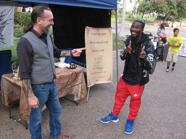 Anointed Ali gets ready to head over to the Plaza de Panama for another amazing acrobatic performance.