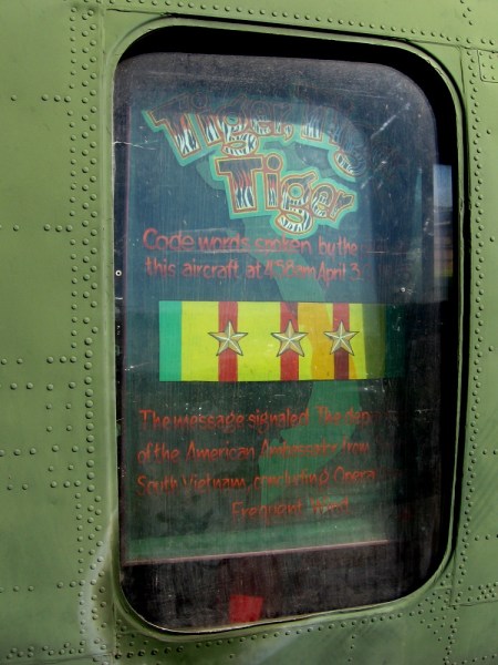 At 04:58 Ambassador Martin boarded Lady Ace 09 on the rooftop of the American Embassy in Saigon. The message Tiger is out was transmitted, signaling the departure of the U.S. Ambassador.