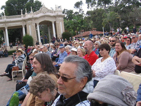 There were many smiles throughout the large audience at the Spreckels Organ Pavilion. Every bench was full.