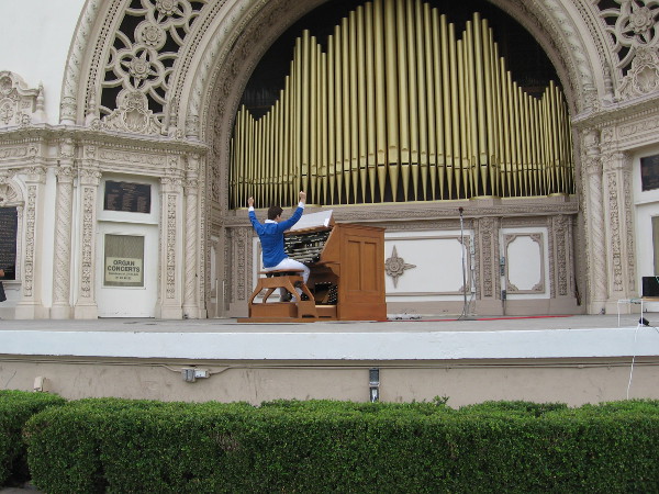 Finishing a difficult Classical piece with a triumphant flourish.