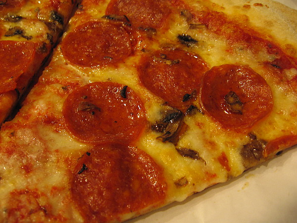 I found some yummy pizza! Time to eat!