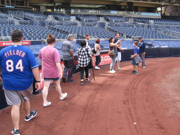 We head to the area behind home plate. In addition to other features, we are shown how Petco Park was built to provide close in, direct views of the action from every seat.