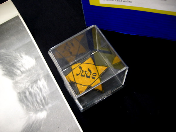 The yellow badge that Nazis forced Jewish people to wear during the Holocaust.