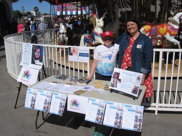 These cool volunteers at Mission Beach's Belmont Park were informing the public about rare diseases.