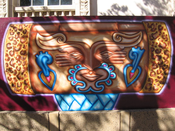 Art by Carmen Kalo. She is a San Diego native who actively leads Chicano Park tours, builds social awareness, and works with at-risk youth and the homeless.