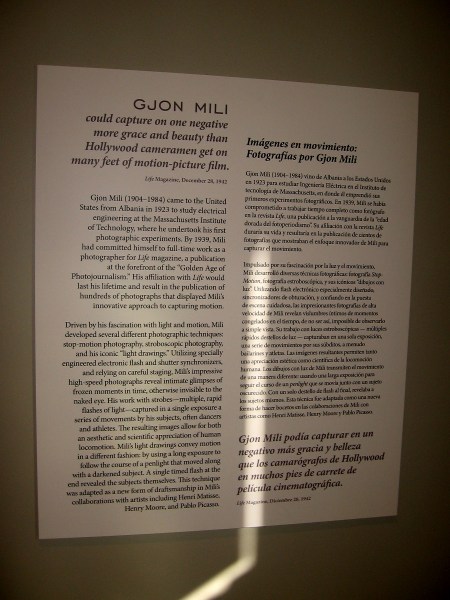 Gjon Mili (1904-1984), an immigrant from Albania, was a photographer for Life magazine. He could capture on one negative more grace and beauty than Hollywood cameramen could get on many feet of motion-picture film.