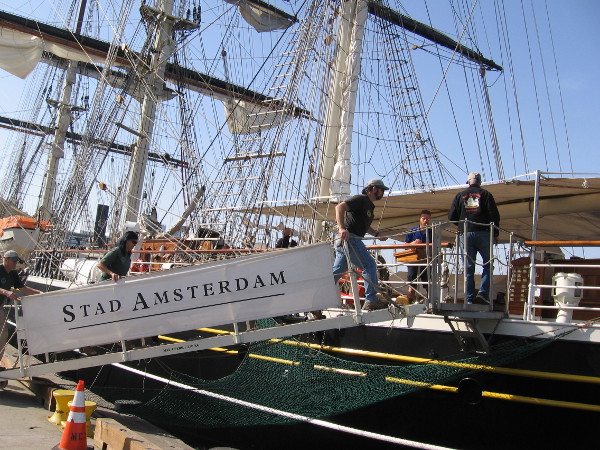 Volunteers and sail crews from the Maritime Museum of San Diego got a special tour aboard the Stad Amsterdam.