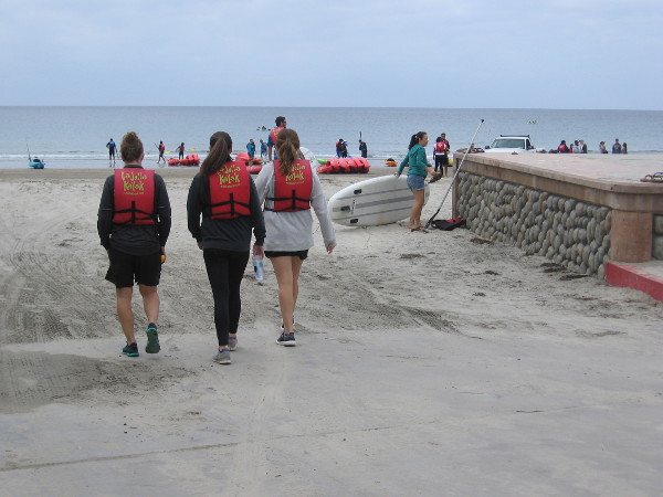 After a short, fun walk, we've reached the beach!