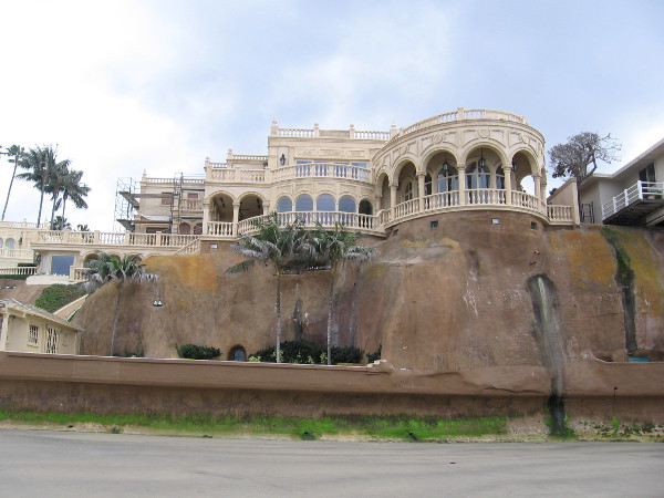 A palatial, almost 16,000-square-foot estate overlooking the beach in La Jolla, called Villa Pelagia. Locals call it the Sand Castle Mansion. The property built in 1929 once looked quite different.