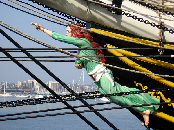Figurehead of the beautiful Dutch tall ship Stad Amsterdam.