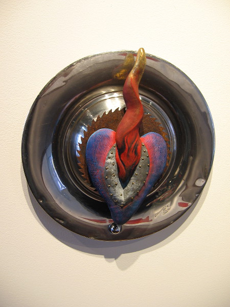 Hubcap Milagro for Chunky, David Avalos, Professor of Visual Arts, California State University San Marcos, 2011.