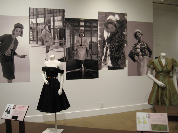 Photographs on the wall are from the collection of the San Diego History Center. They were taken by Charles Schneider, who during his long career contracted with UPI photographing film stars and entertainers.