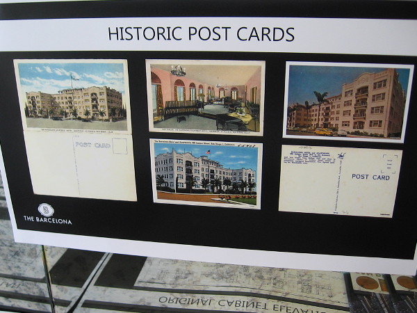 Historic postcards of The Barcelona in San Diego.