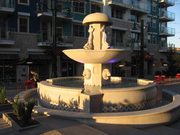 The fountain at the east end of Piazza della Famiglia.