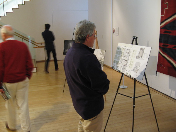 Visitor to the Mingei learns about the museum's upcoming transformation during the San Diego Architectural Foundation's 2018 OPEN HOUSE event.