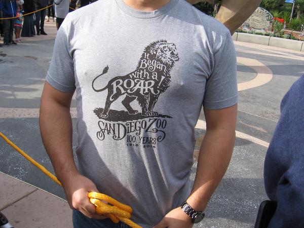 I learned this cool It Began With a Roar t-shirt logo was designed by a lady in the zoo's marketing department. Very nice!