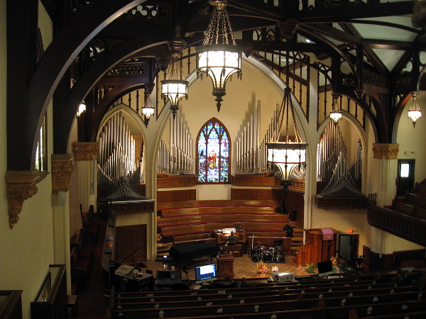 A place for religious faith and worship. Amazing beauty inside the First Presbyterian Church of San Diego.