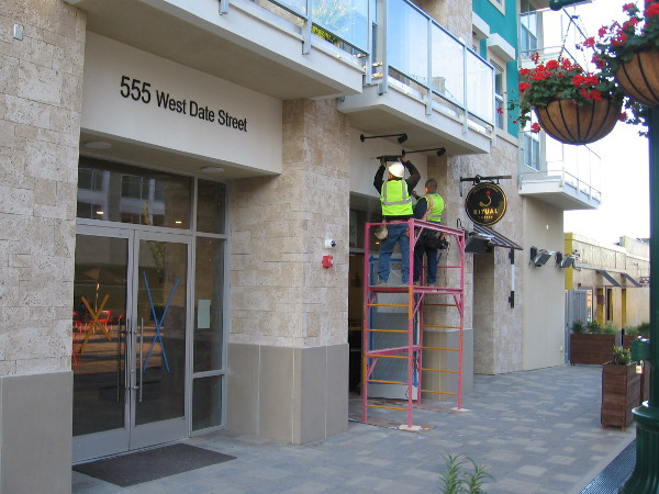 Construction workers were busy as I passed by with my camera.