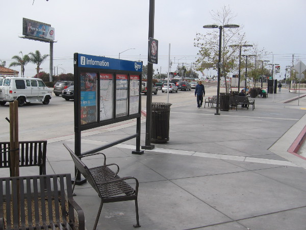 This walk is just about completed. I've arrived near the H Street station of the San Diego Trolley.