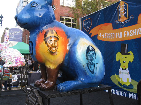 Another side of the first Rabbitville bunny! I believe that's Dave Winfield and Trevor Hoffman. Padres and San Diego are celebrated with a very cool event as baseball season gets underway!