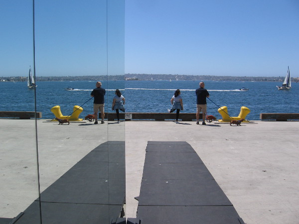 Cool new optical public art in San Diego. The outdoor installation can be found on Broadway Pier through next weekend.