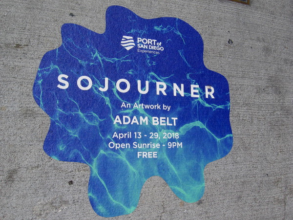 Sojourner is temporary public artwork near the end of San Diego's Broadway Pier, by local artist Adam Belt.